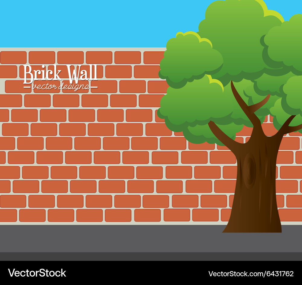 Brick wall design Royalty Free Vector Image - VectorStock
