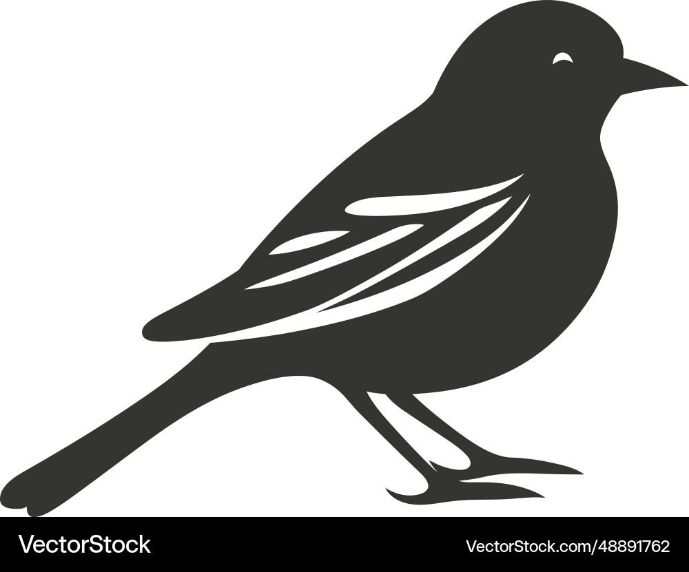 Flycatcher bird icon Royalty Free Vector Image