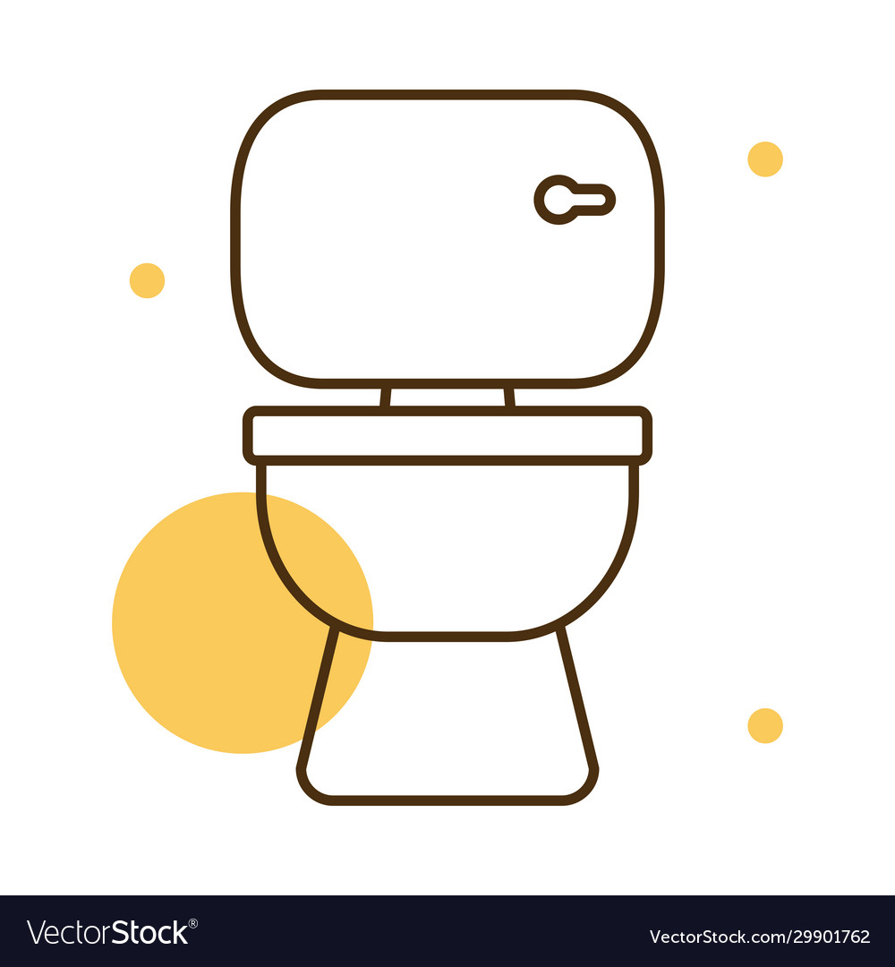 Isolated toilet block and line style icon Vector Image
