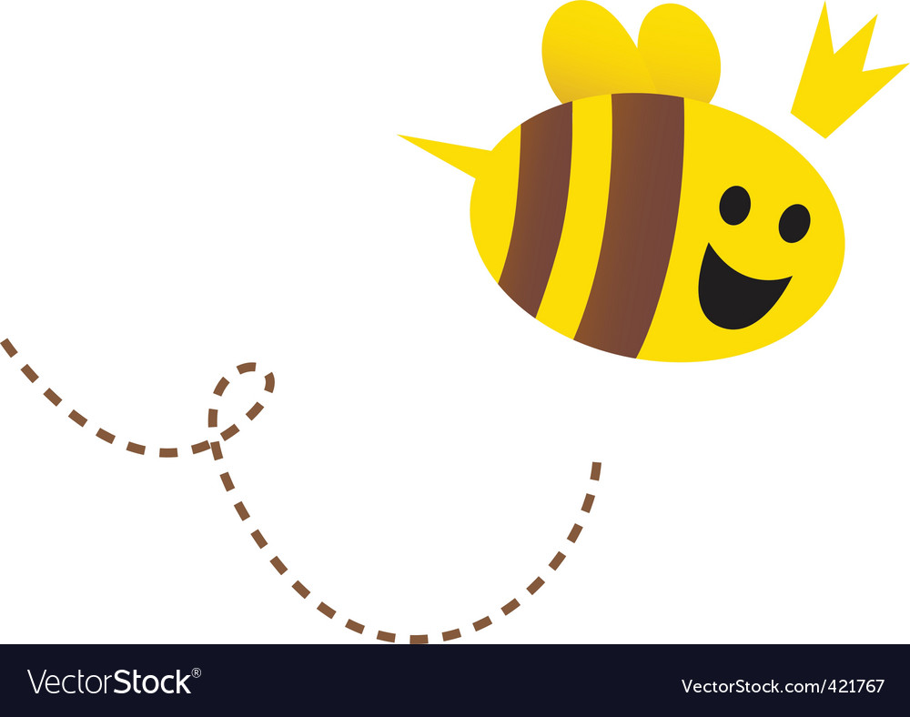 Cartoon queen bee Royalty Free Vector Image - VectorStock