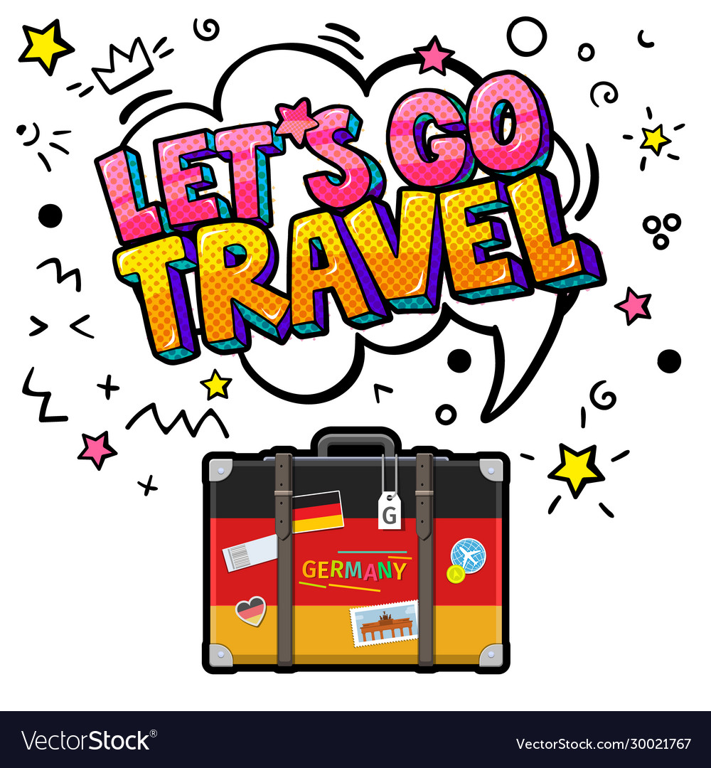 Concept travel or studying german Royalty Free Vector Image