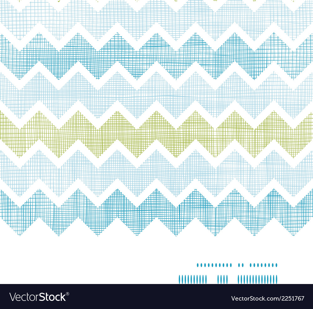 Fabric Textured Chevron Stripes Horizontal Frame Vector Image