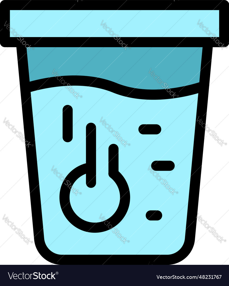 Metabolic glass icon flat Royalty Free Vector Image