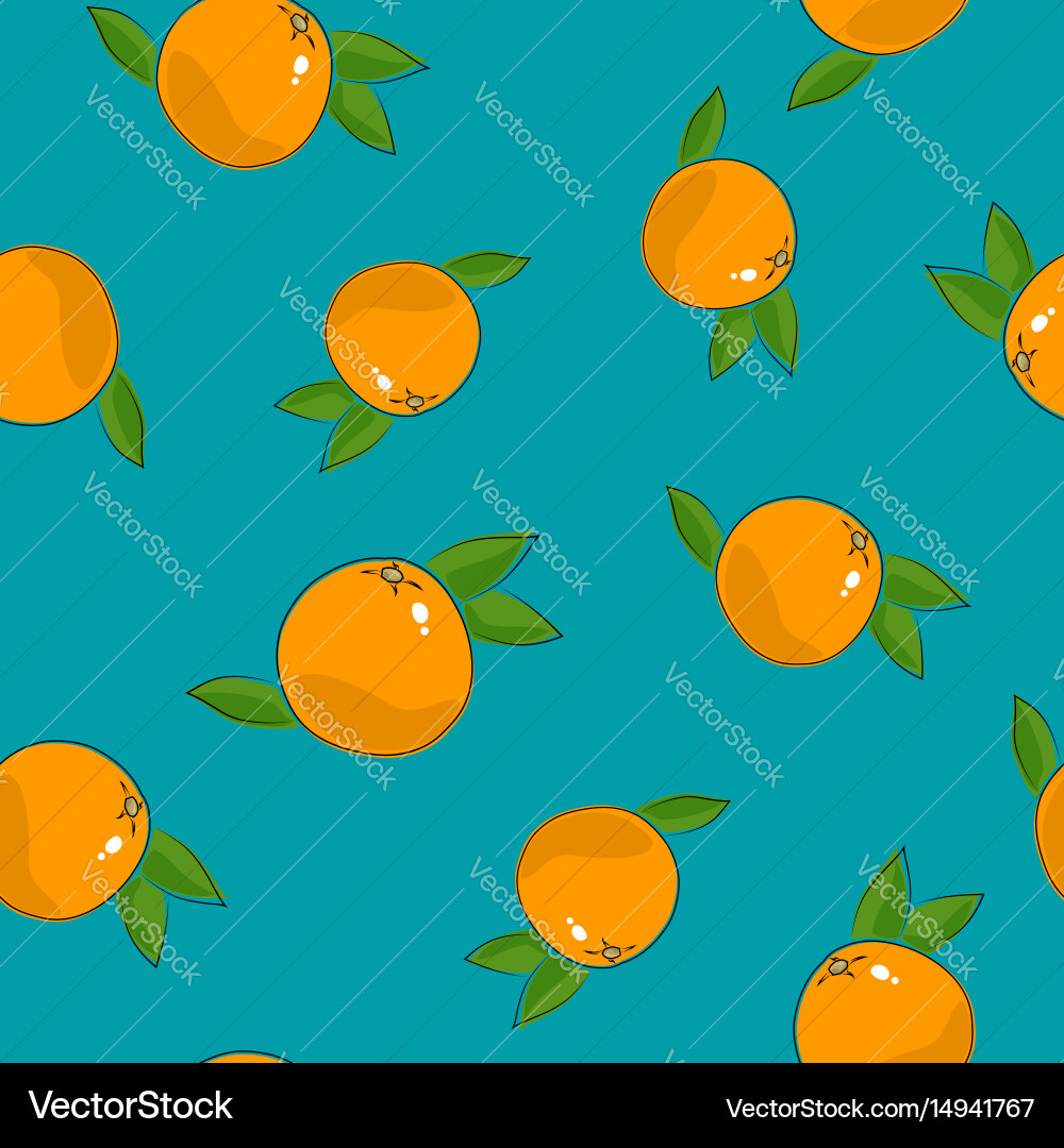 Seamless pattern grapefruit on azure background Vector Image