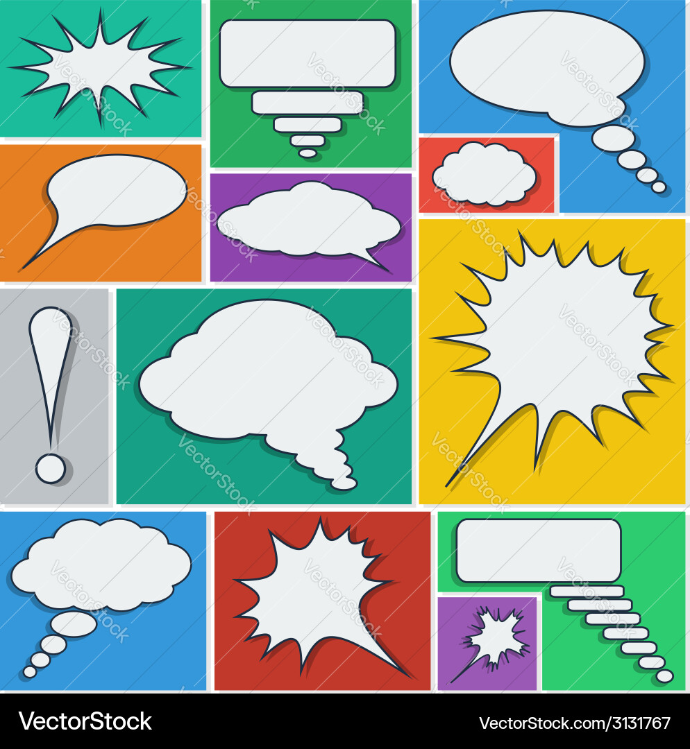 Speech bubbles set Royalty Free Vector Image - VectorStock
