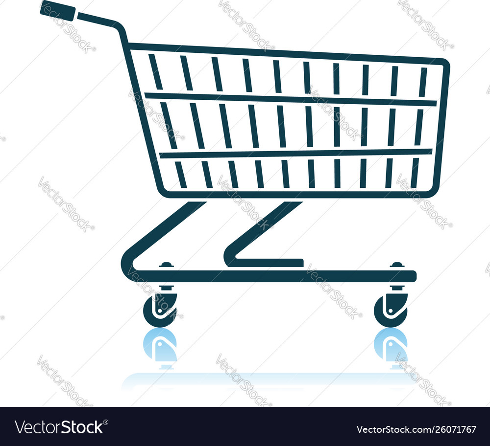 Supermarket shopping cart icon Royalty Free Vector Image