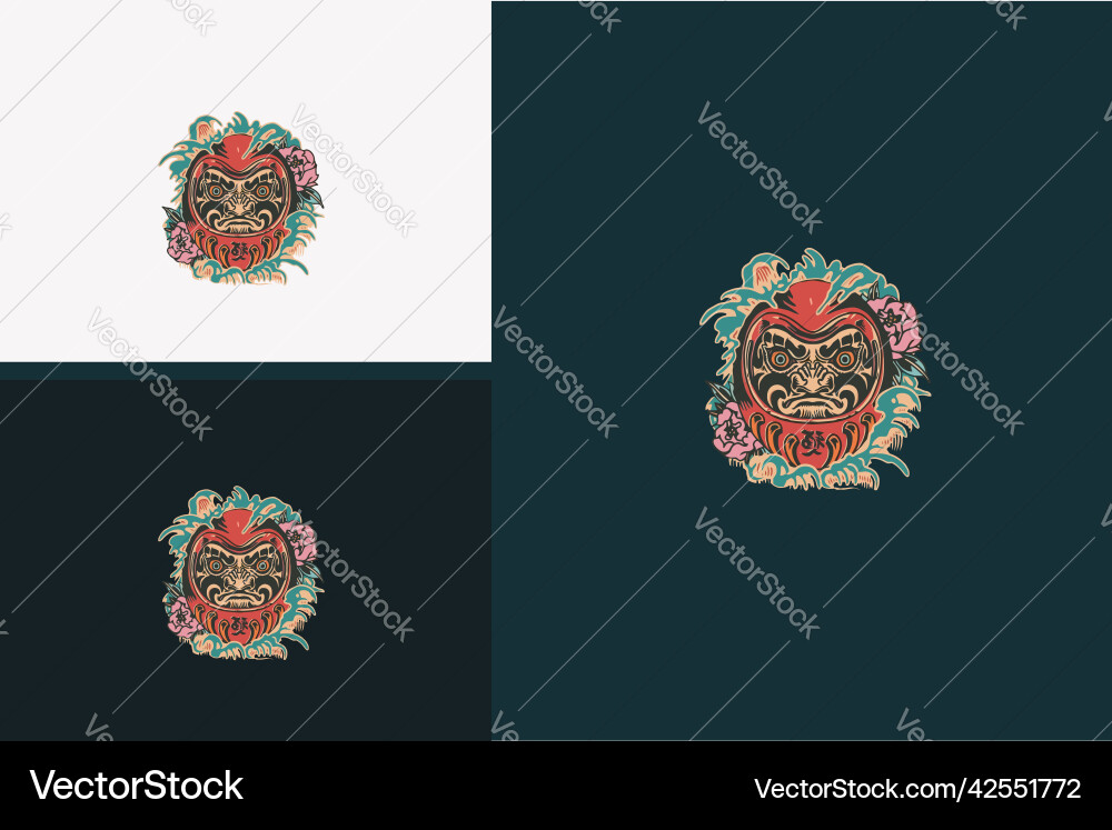 Artwork design of head devil Royalty Free Vector Image
