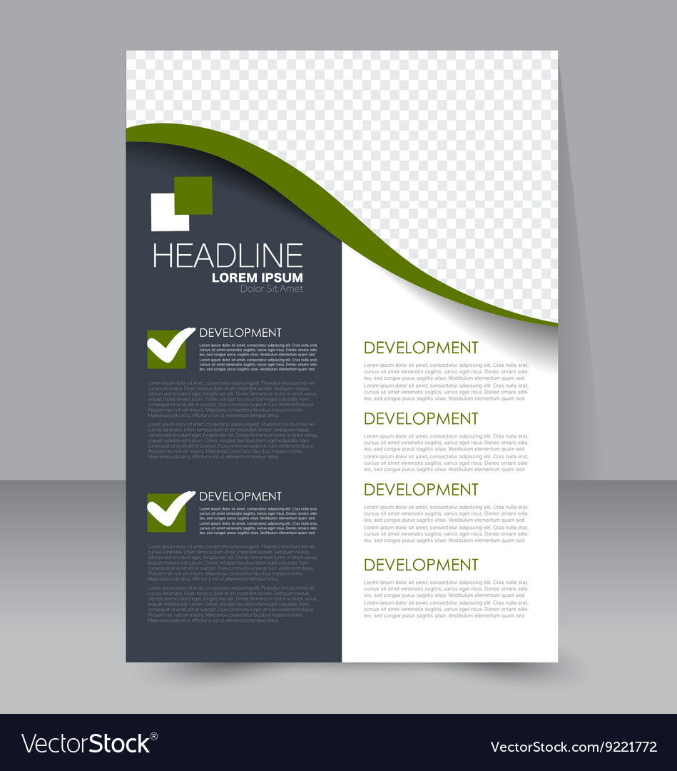 Brochure template business flyer Royalty Free Vector Image Pertaining To Mac Brochure Templates