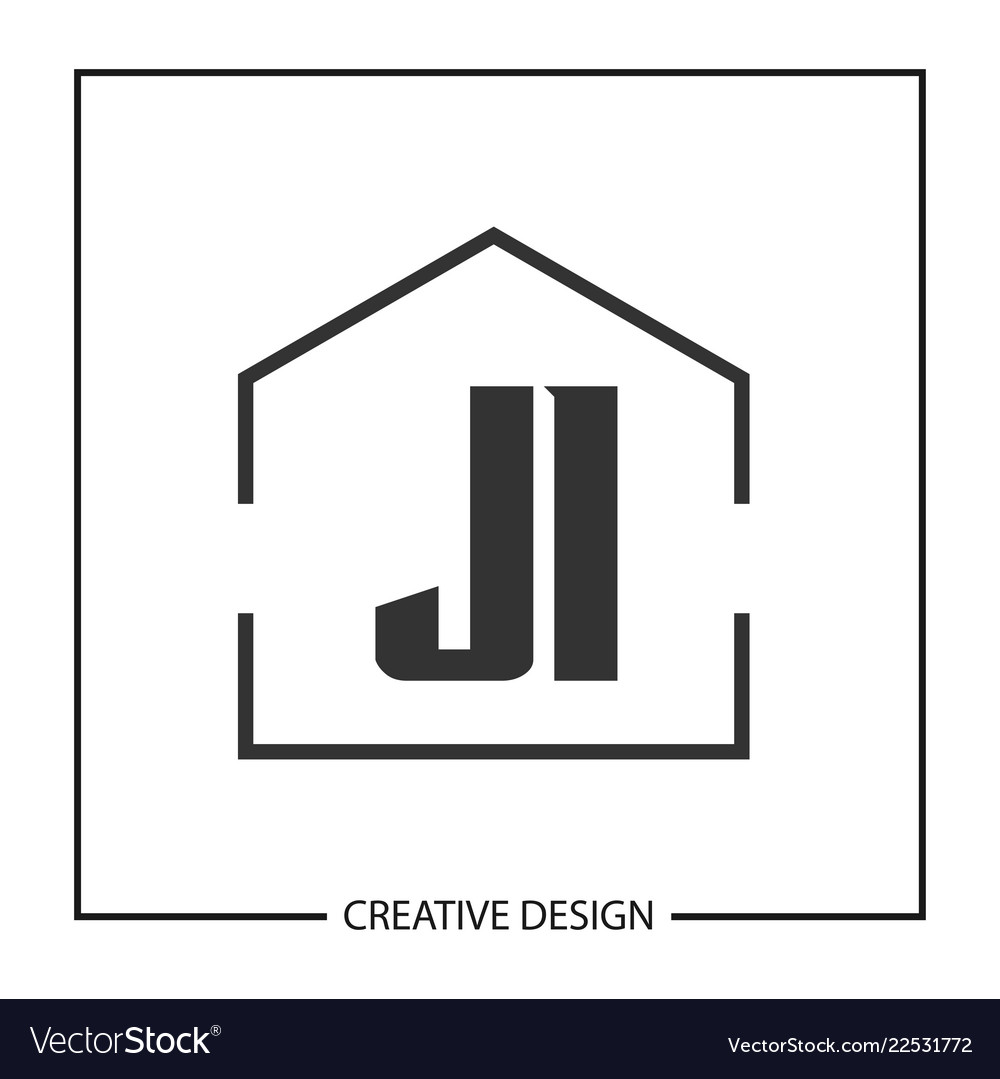 Initial letter ji logo template design Royalty Free Vector