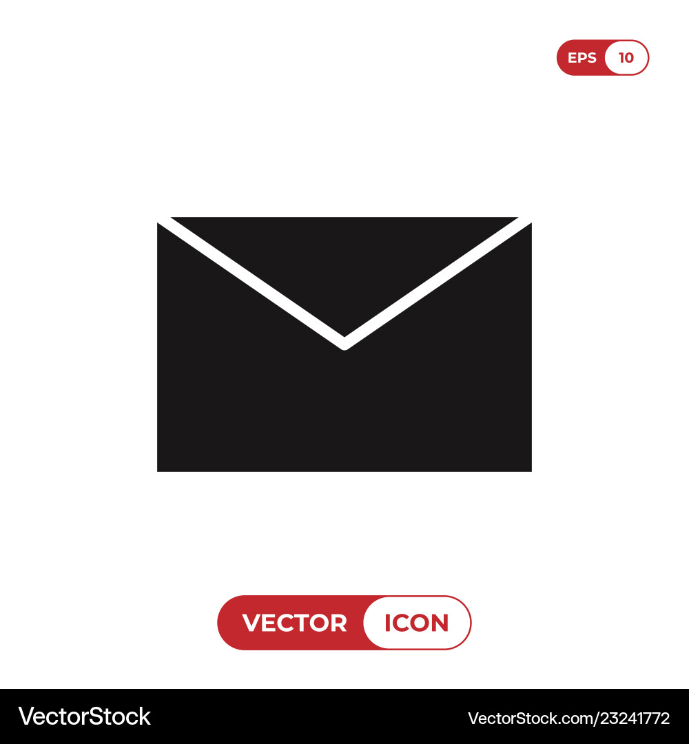 Mail icon email symbol envelope sign isolated Vector Image