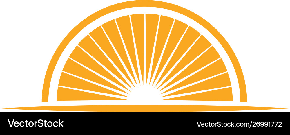 Sun logo icon Royalty Free Vector Image - VectorStock