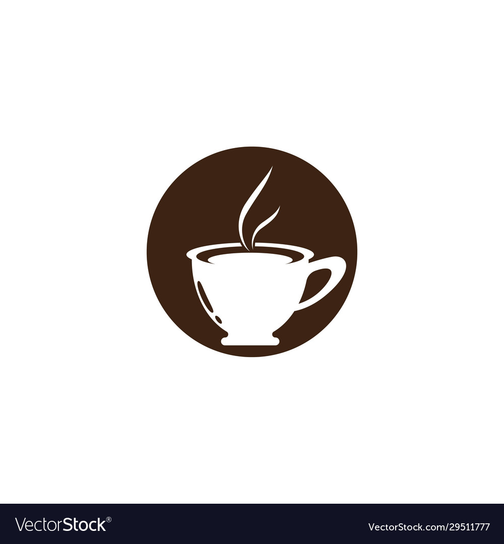 Coffee cup logo template icon Royalty Free Vector Image