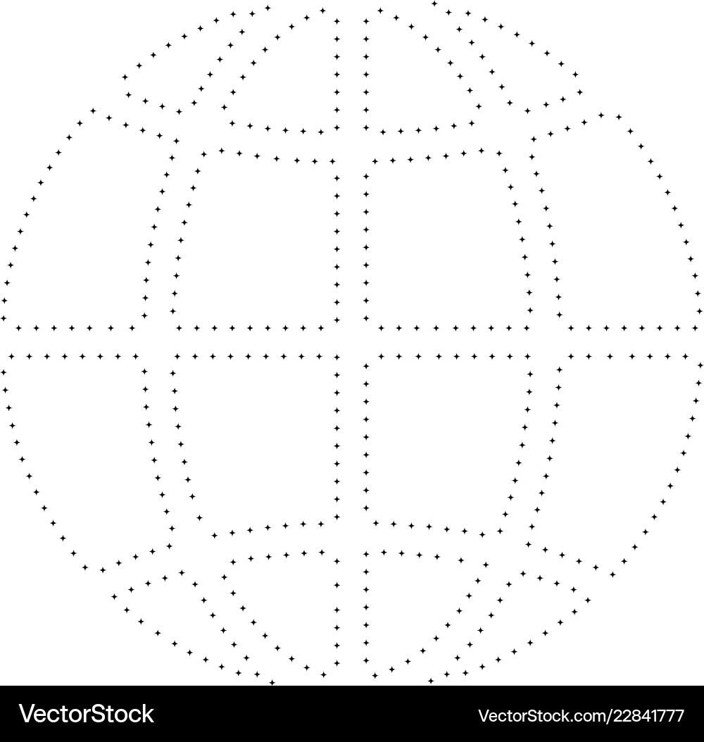 Dot stroke planet globe Royalty Free Vector Image