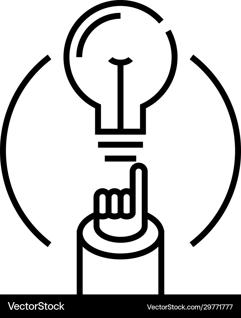 Magnificent line icon concept sign outline Vector Image