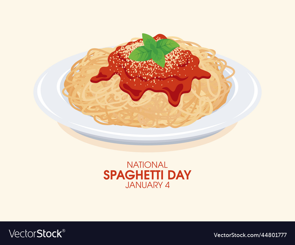 National spaghetti day poster Royalty Free Vector Image