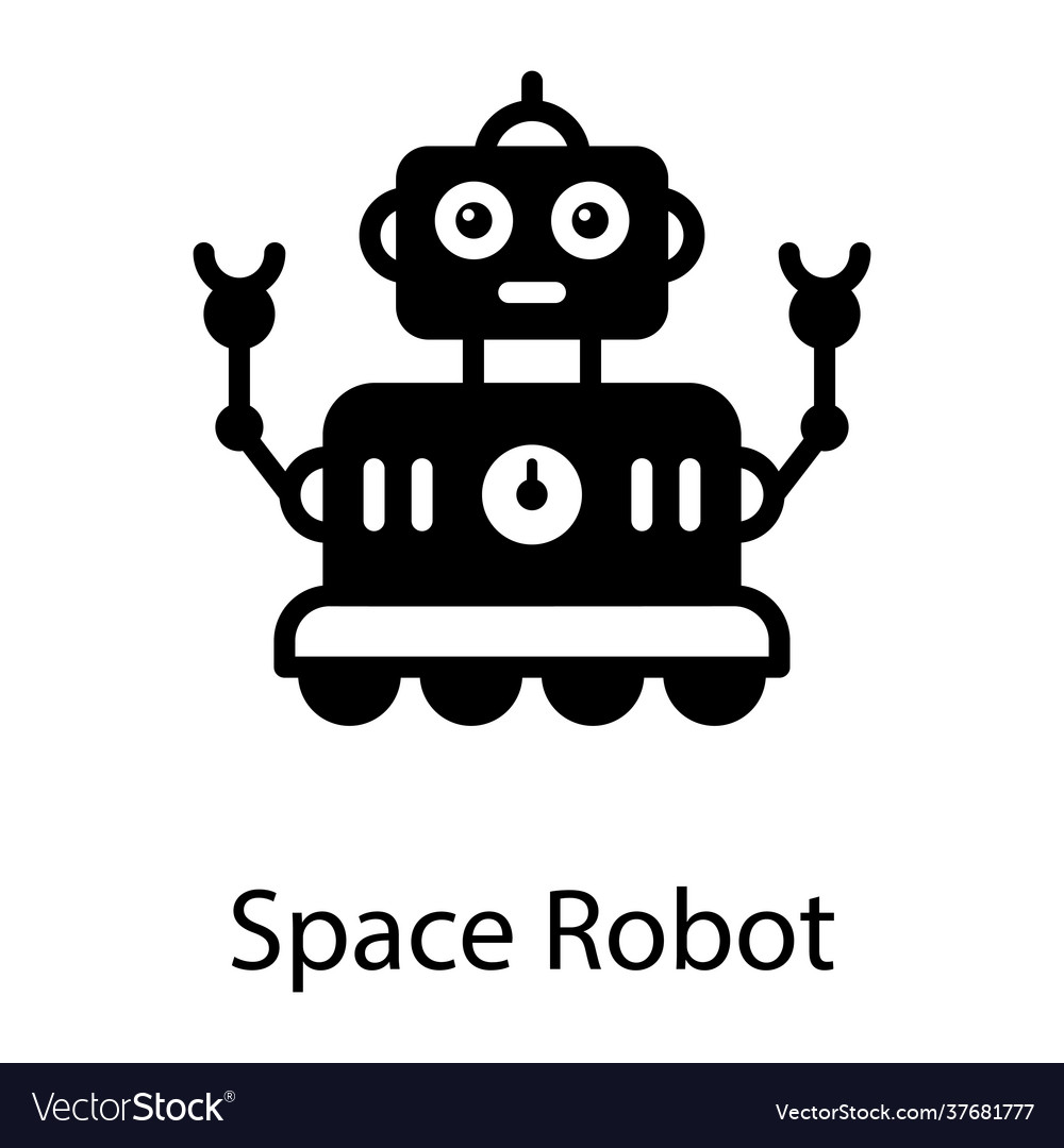 Space robot Royalty Free Vector Image - VectorStock