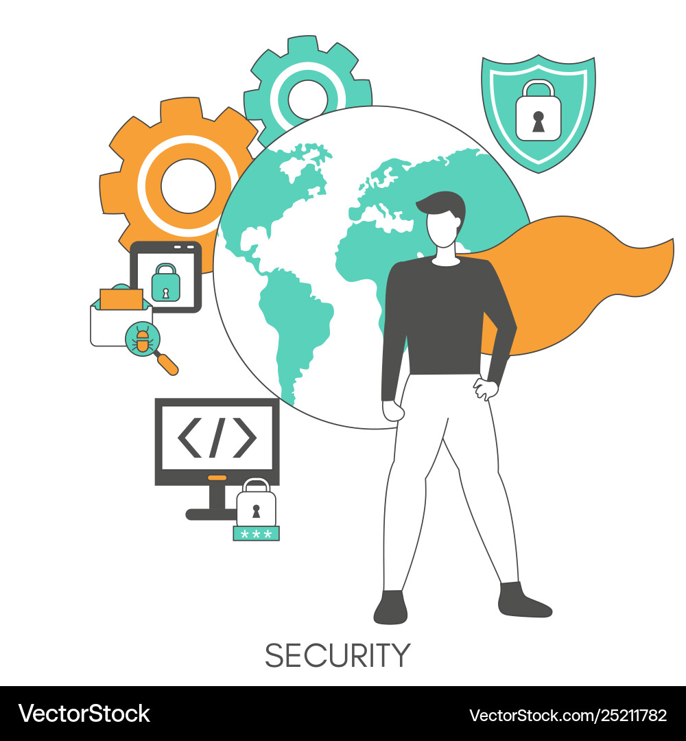 Data protection concept Royalty Free Vector Image