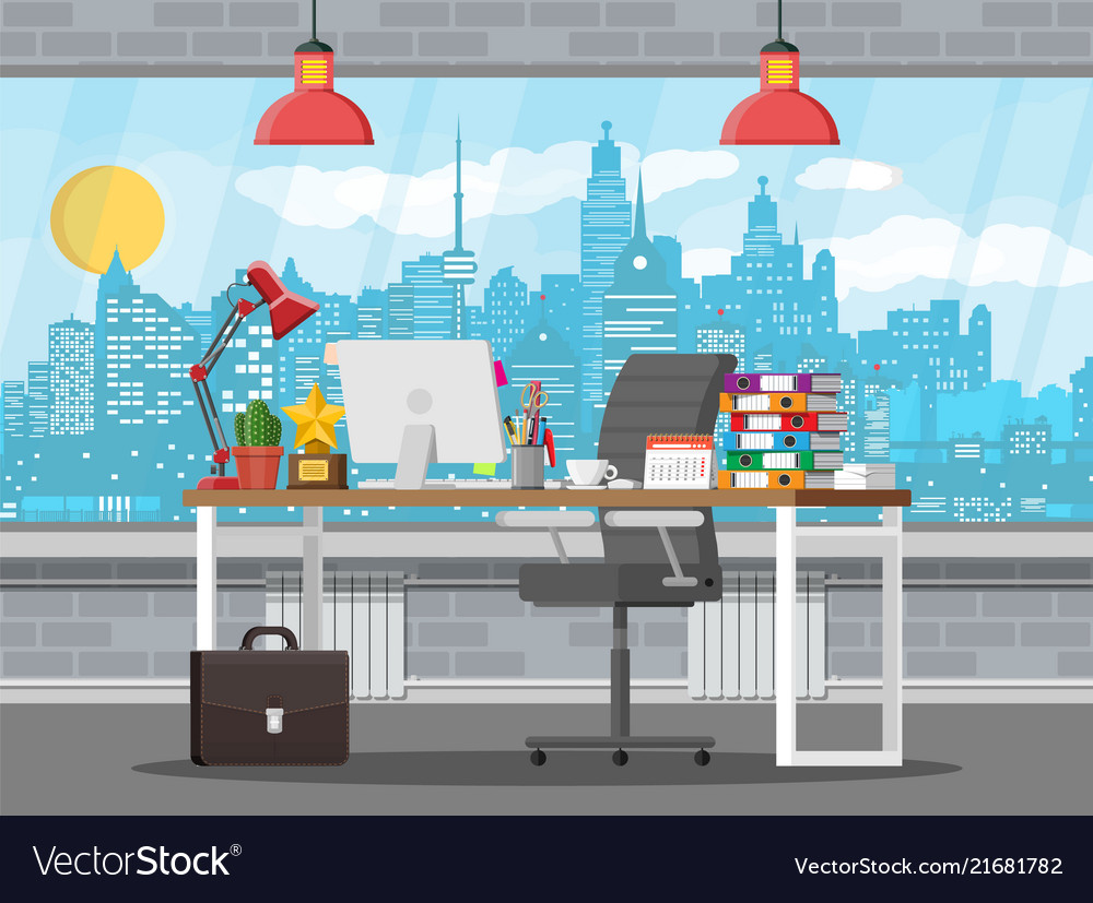Office building interior Royalty Free Vector Image