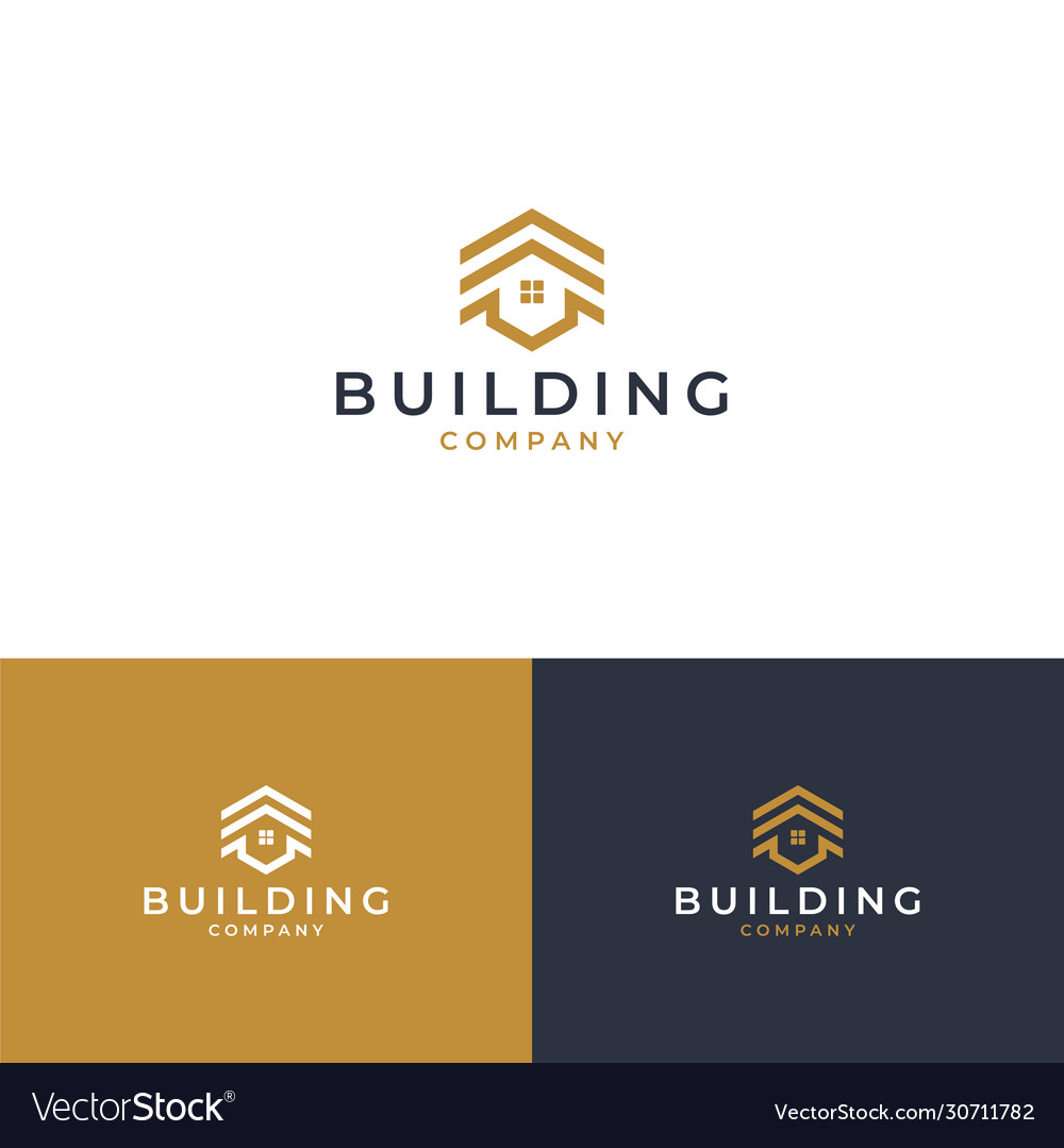 Real estate logo design concept Royalty Free Vector Image