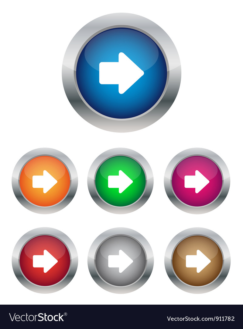 Right Arrow Buttons Royalty Free Vector Image - Vectorstock