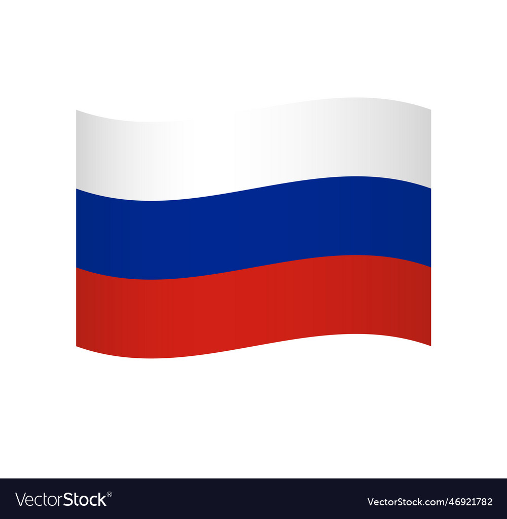 Wavy flag of russia Royalty Free Vector Image - VectorStock