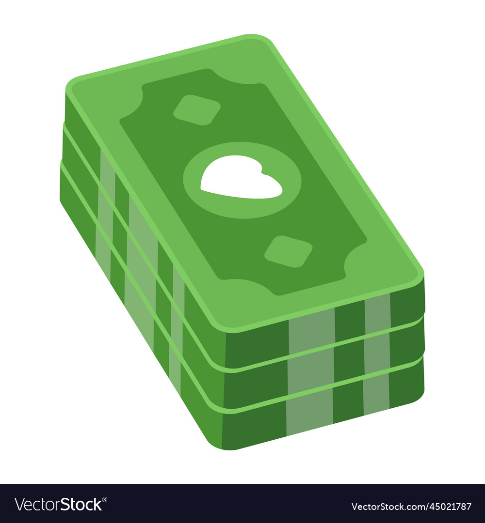 A scalable 2d icon of donate money Royalty Free Vector Image