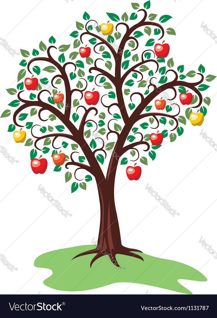 Download Apple tree Royalty Free Vector Image - VectorStock