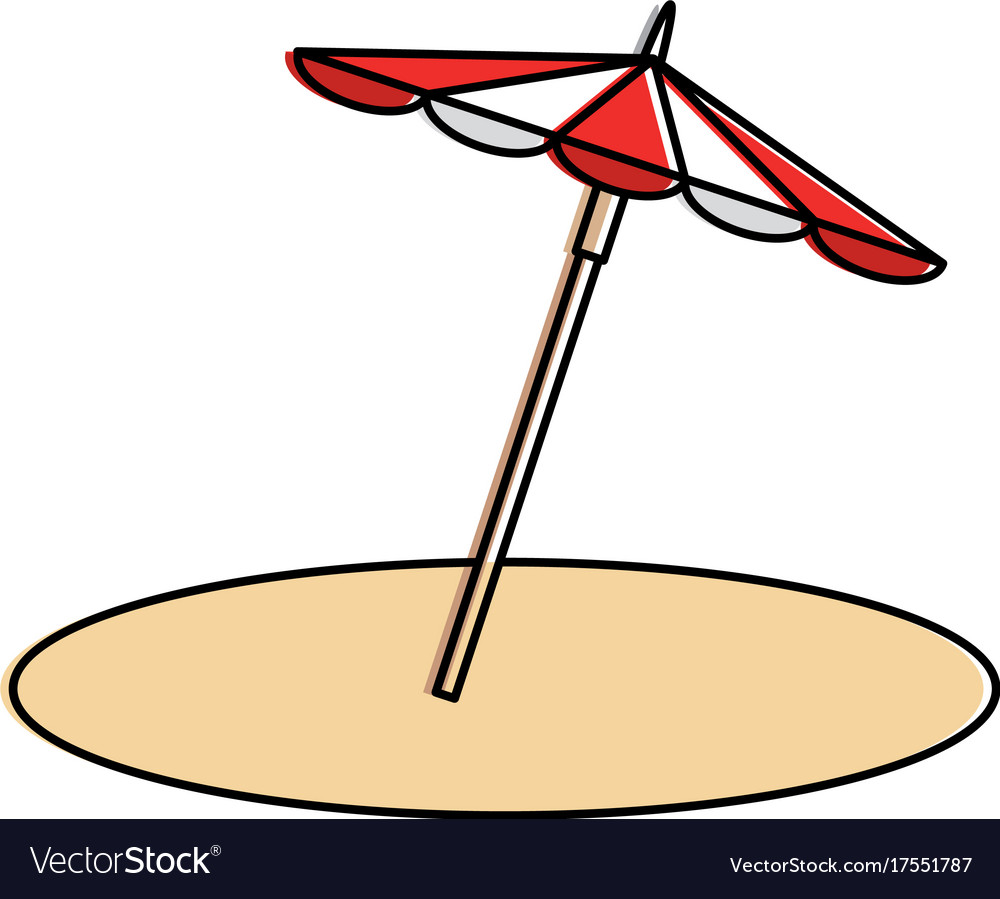 Beach umbrella isolated icon Royalty Free Vector Image