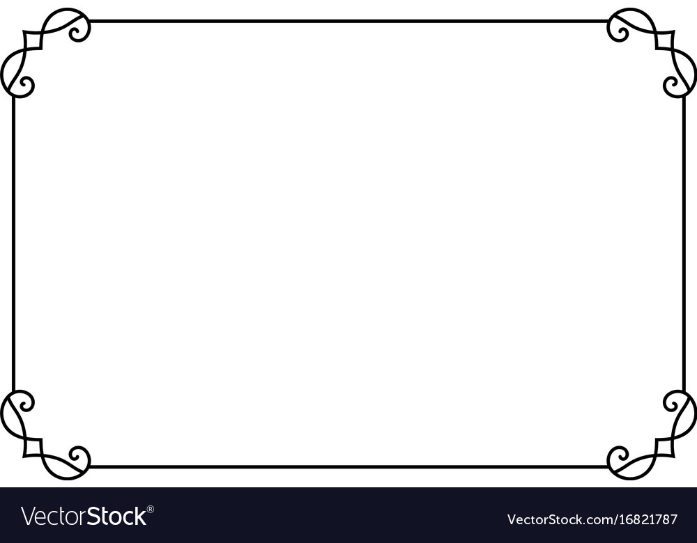 Ornamental decorative page frame line style Vector Image