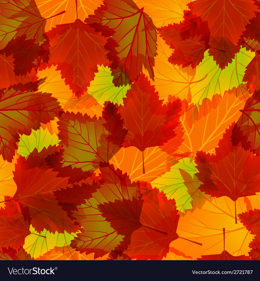 Seamless background with autumn leaves Royalty Free Vector