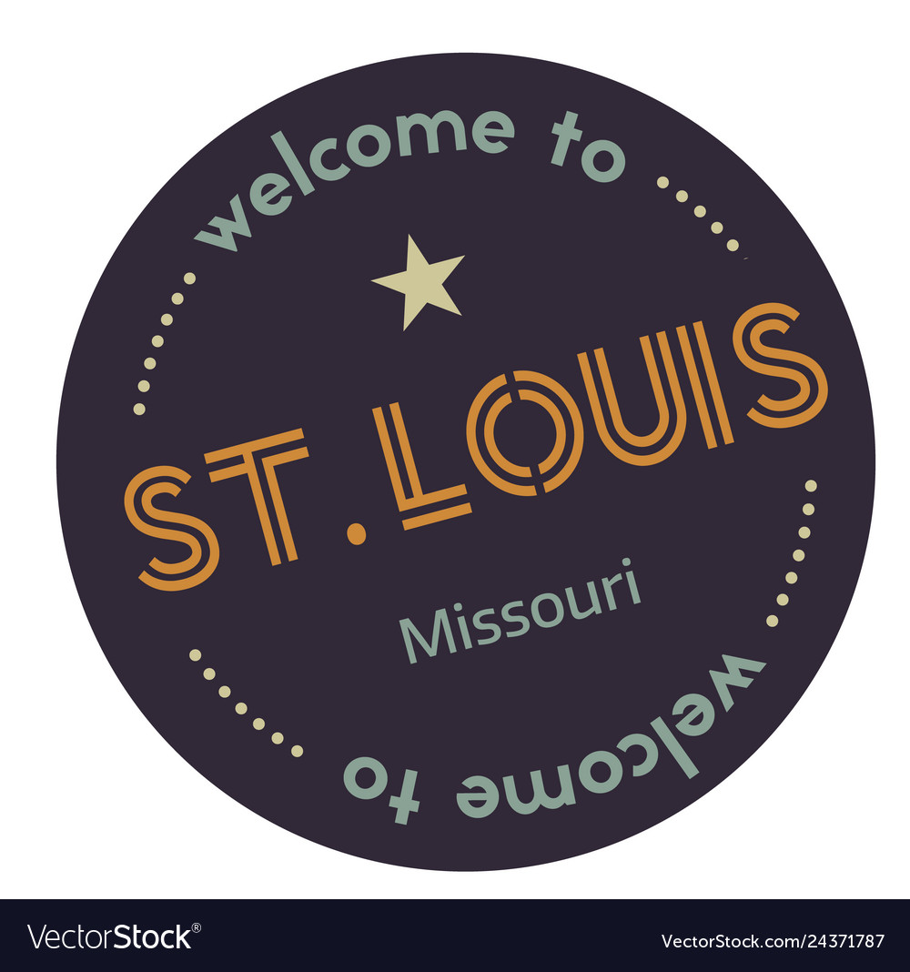 Welcome To Saint Louis Missouri Royalty Free Vector Image