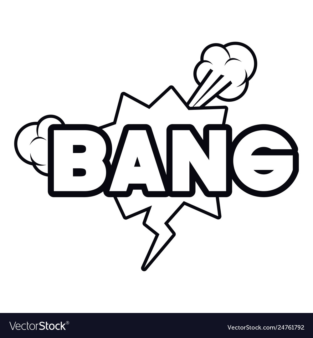 Bang comic words in speech bubble isolated icon Vector Image