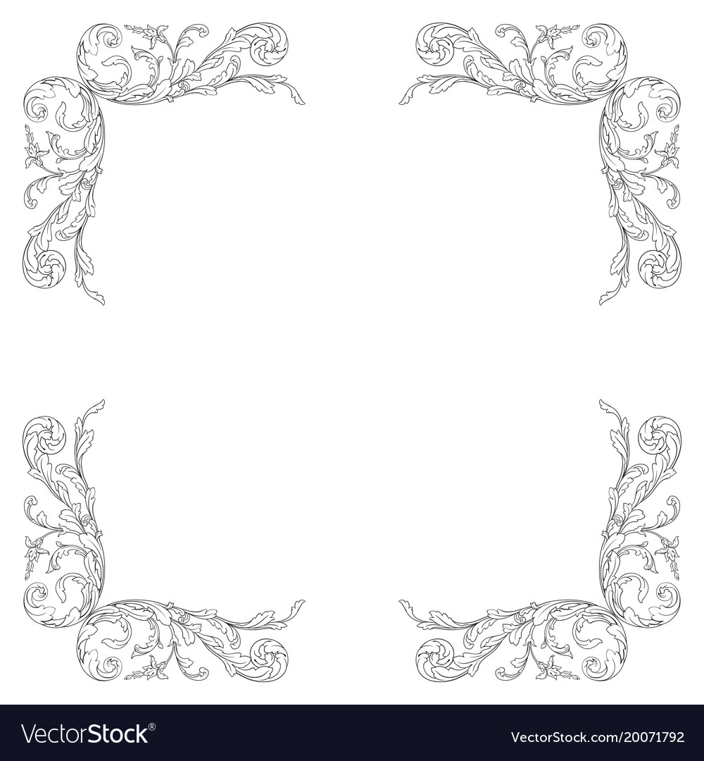 Baroque ornament in victorian style Royalty Free Vector