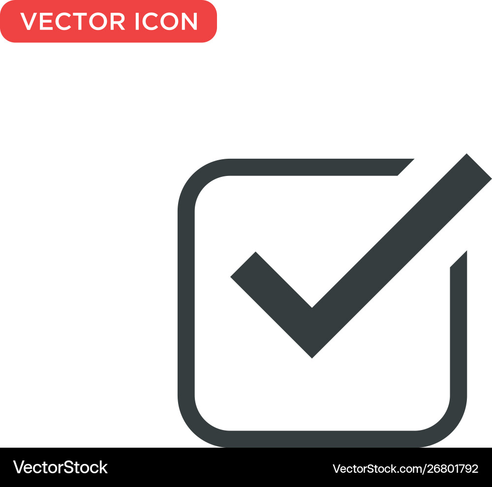 Check mark icon design Royalty Free Vector Image