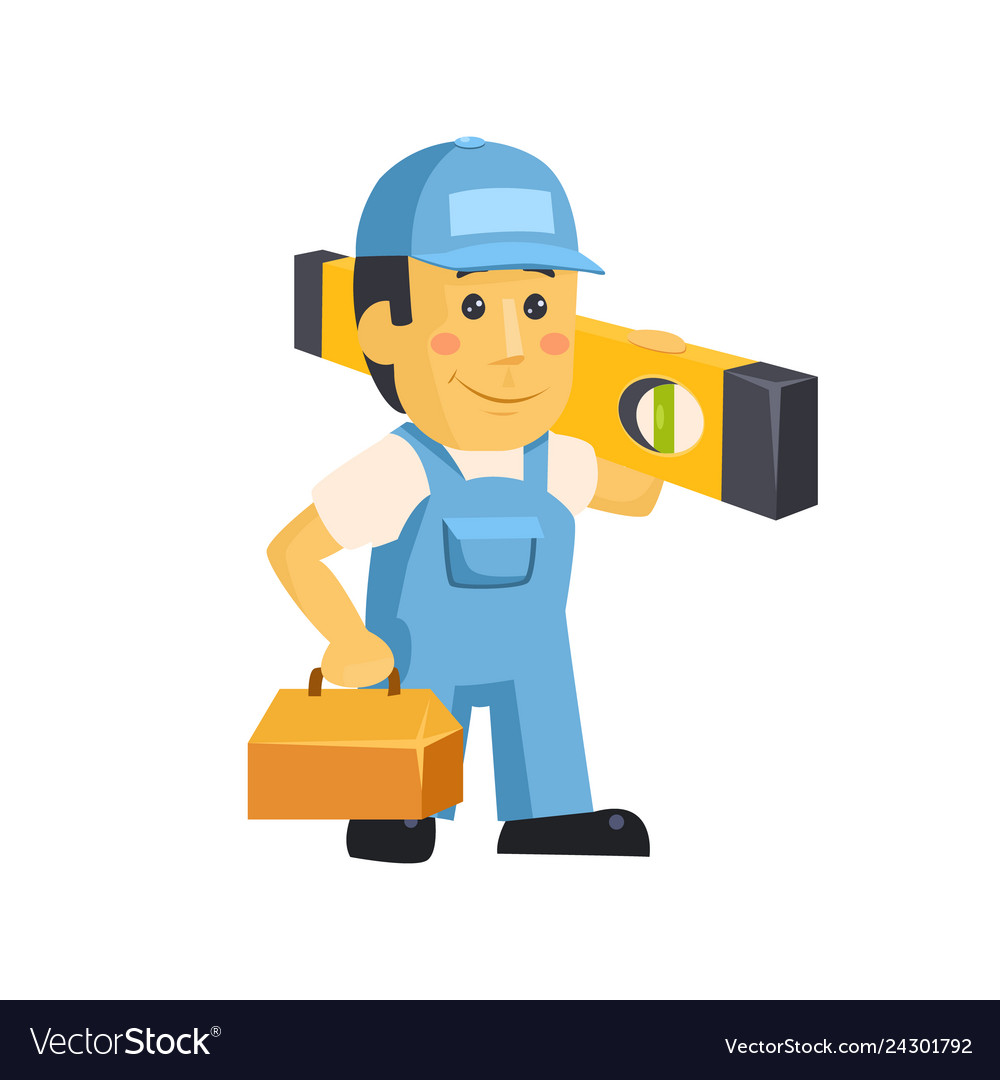 Builder man Royalty Free Vector Image - VectorStock