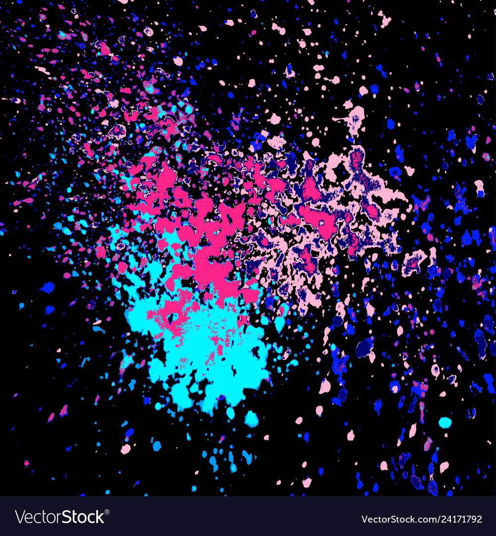 Neon explosion paint splatter artistic template