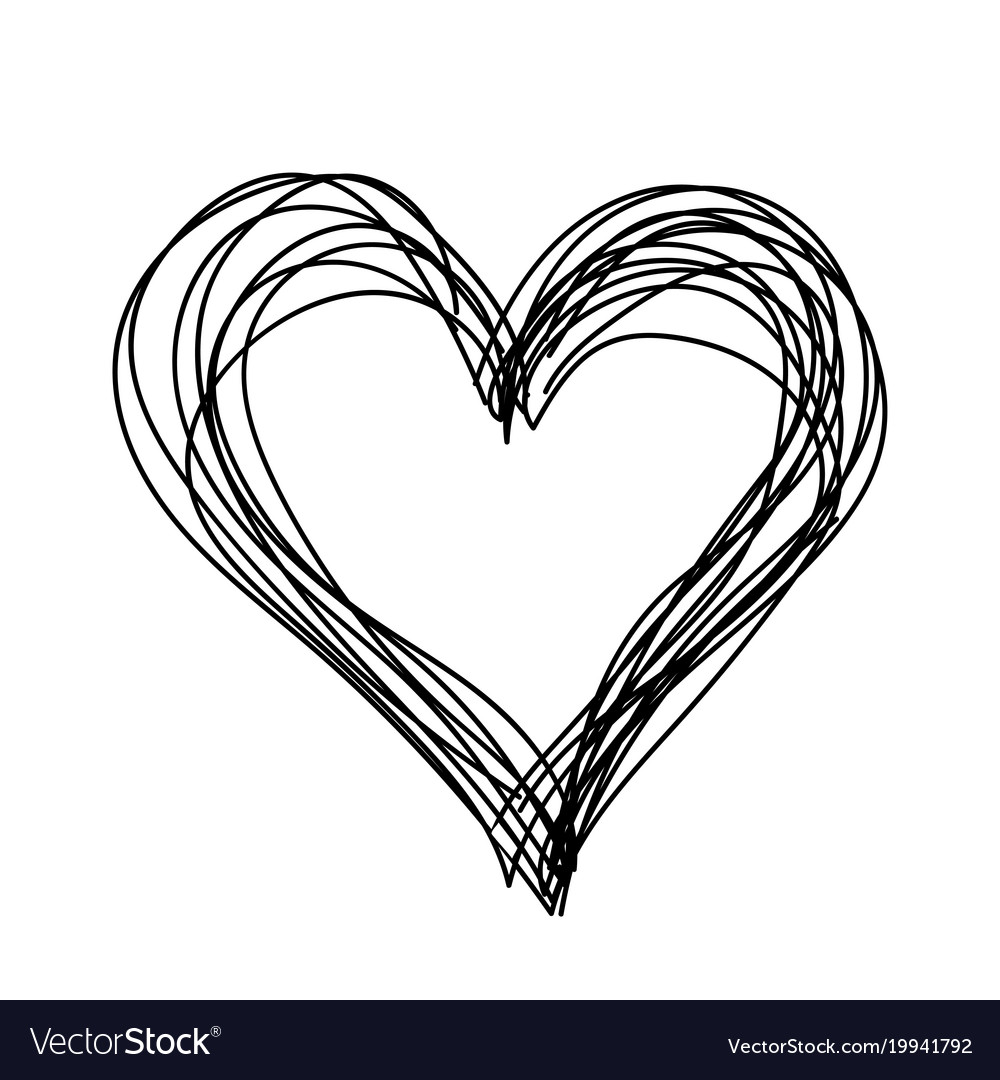 Premium Vector | Two hands making heart sign minimal art white line drawing  on black background vector illustration.