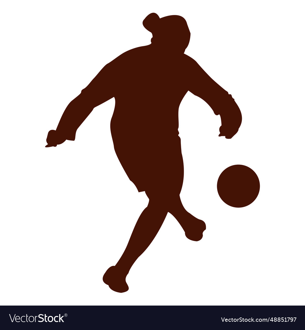 Premium Vector  Abstract silhouette art of male soccer player dribbling a  ball