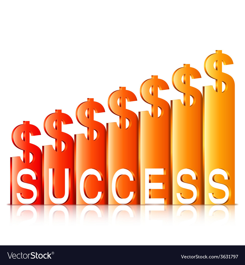 Money success concept Royalty Free Vector Image