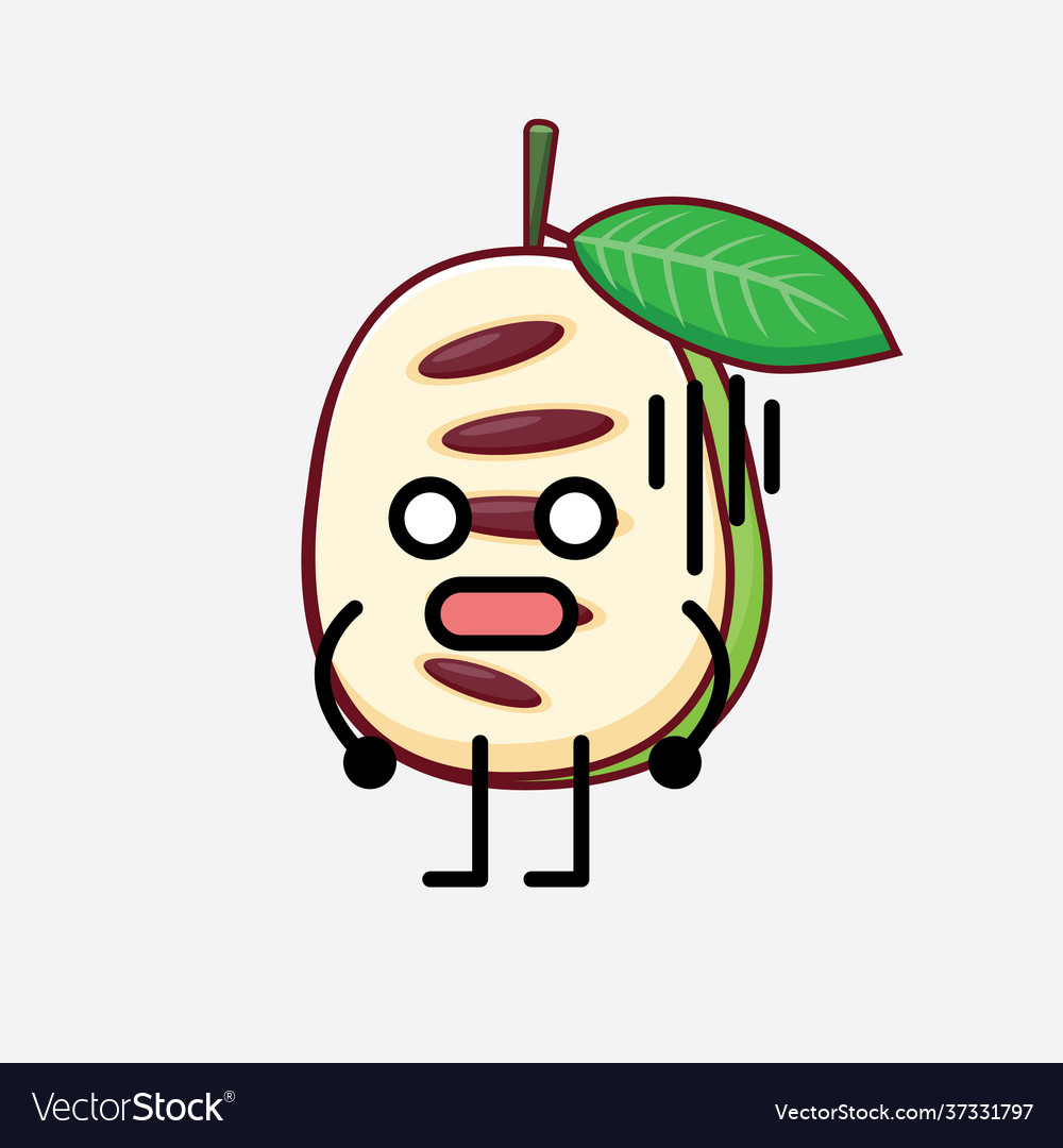 Pawpaw fruit cute character with simple face Vector Image