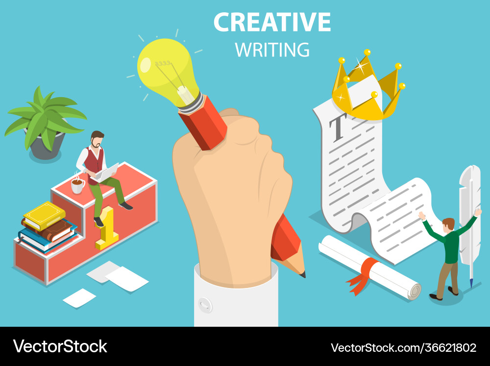 3d isometric flat conceptual Royalty Free Vector Image