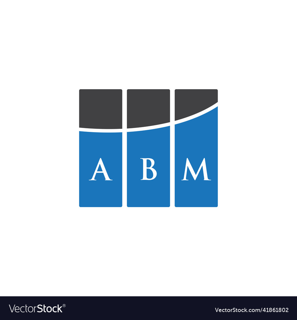 Abm letter logo design on black background Vector Image