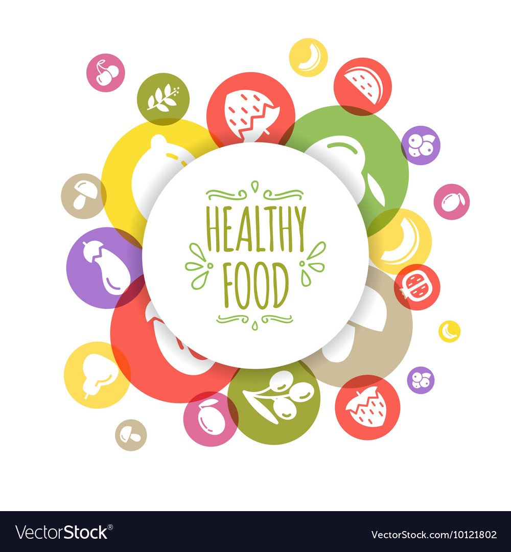 Healthy Food Background Representing Royalty Free Vector