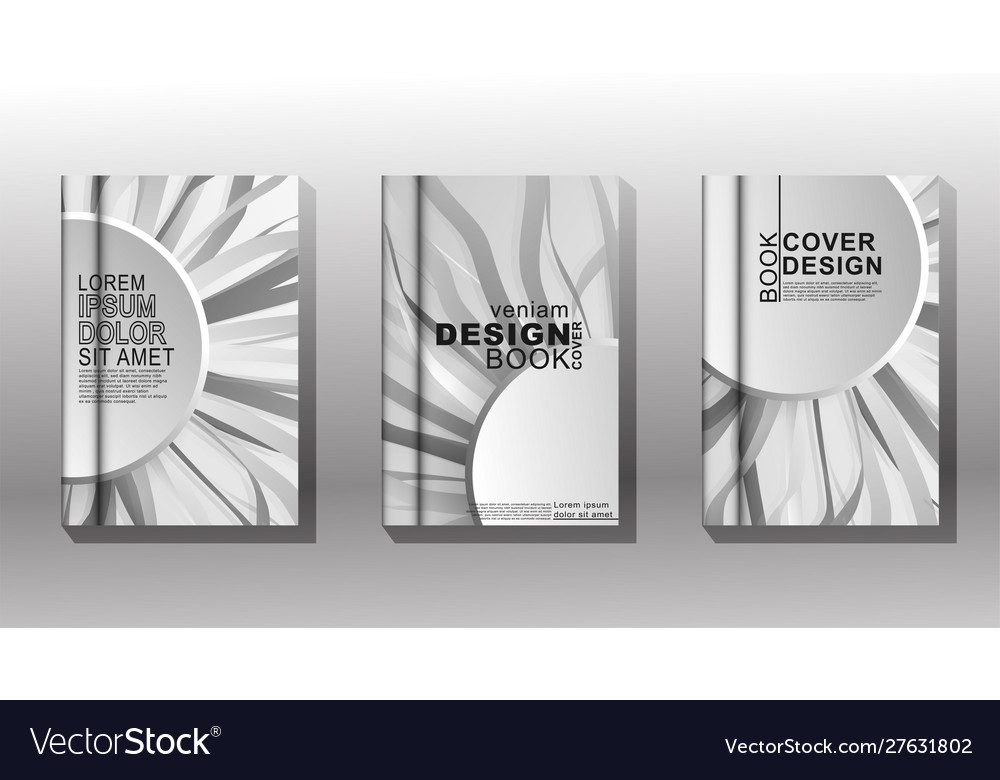 Minimal book cover design with a circular shape Vector Image