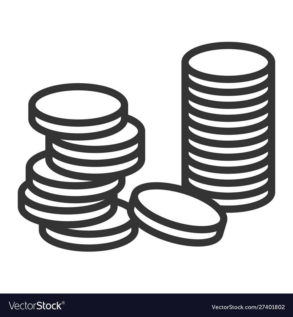 Stack coins financial profit and economy Vector Image