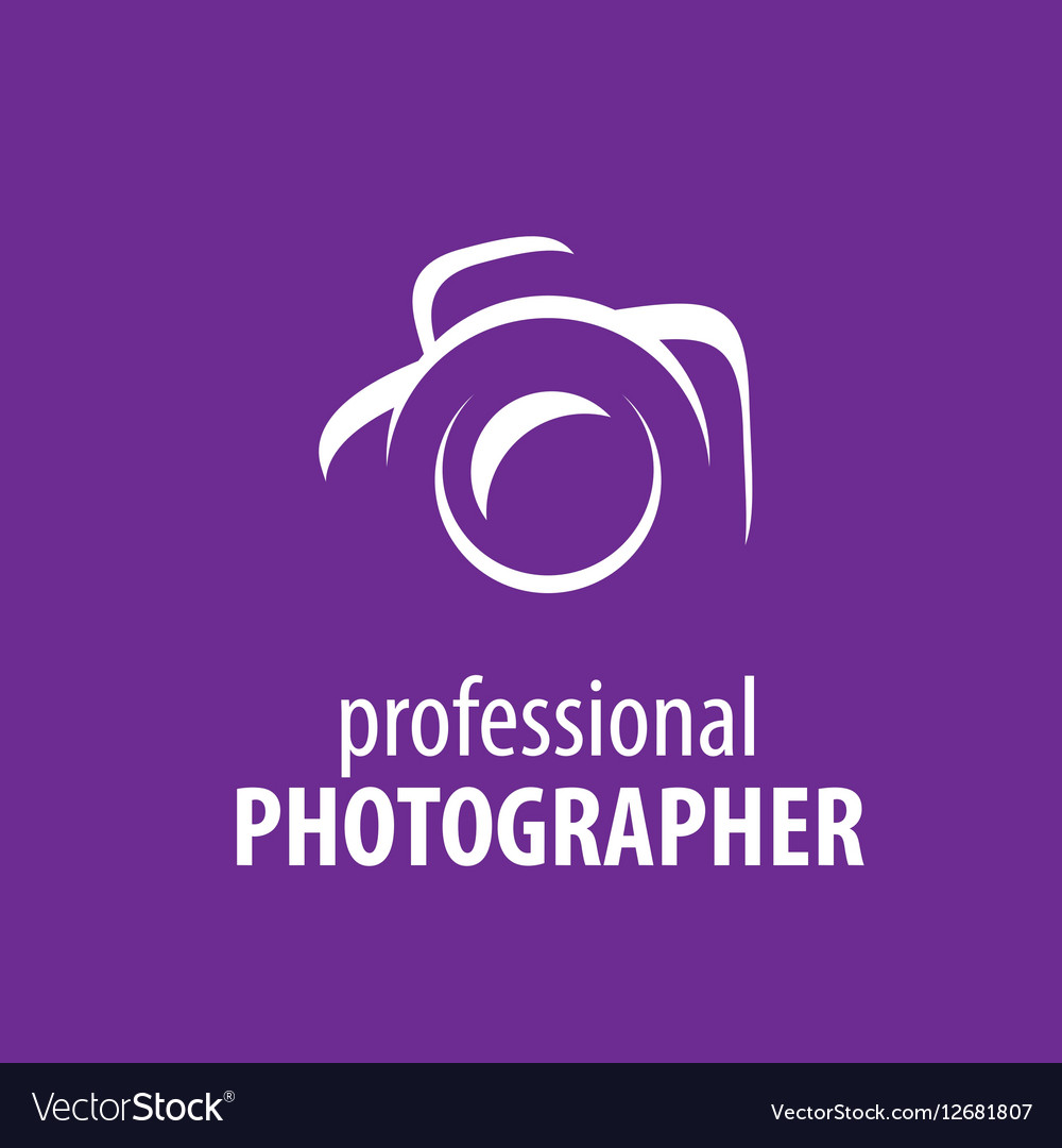 Logo camera the photographer Royalty Free Vector Image