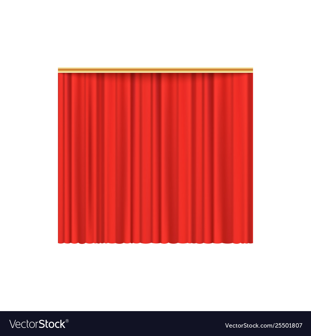 Red Velvet Curtain Background For Luxury Theater Vector Image