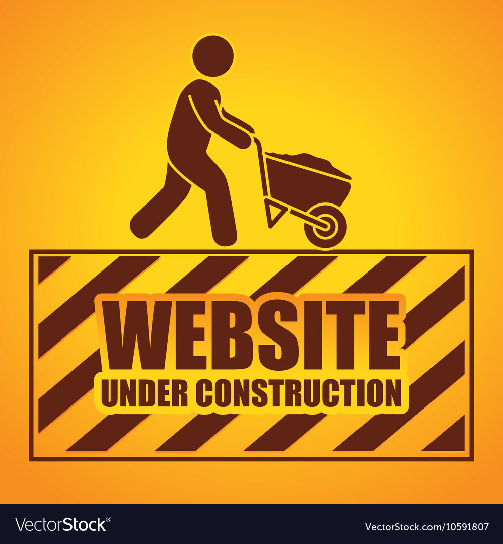 Web under construction design Royalty Free Vector Image