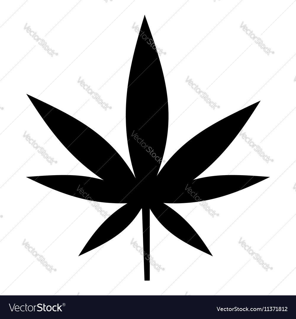 Download Cannabis leaf icon simple style Royalty Free Vector Image