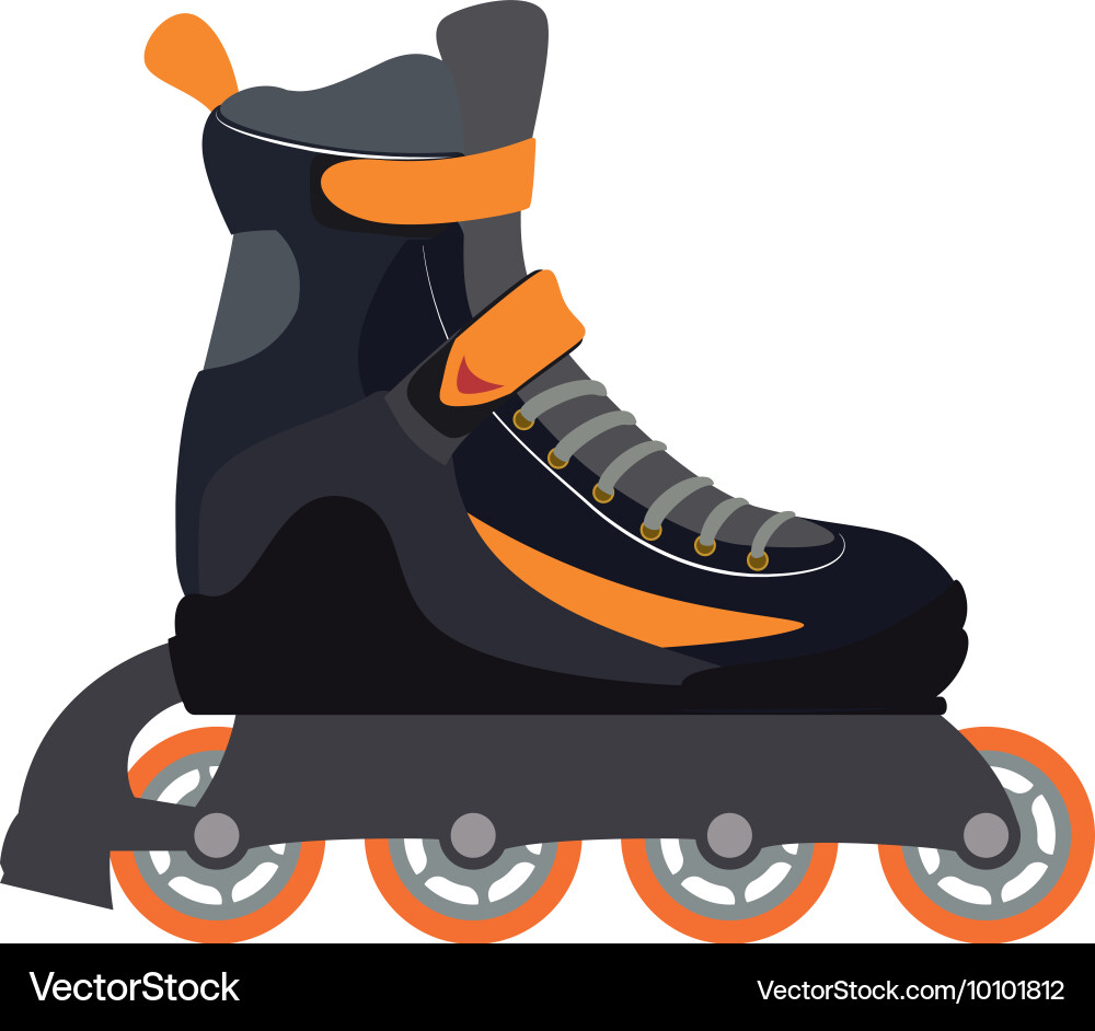 Roller skate shoe sport hobby icon graphic Vector Image